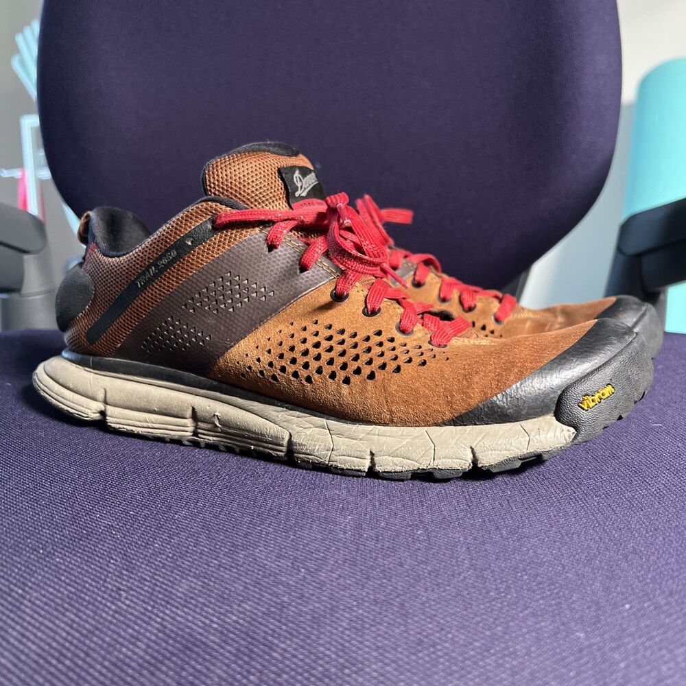 Danner Trail 2650 3" Men's Size 9.5 Hiking Shoes 61272 Brown / Red Suede Upper